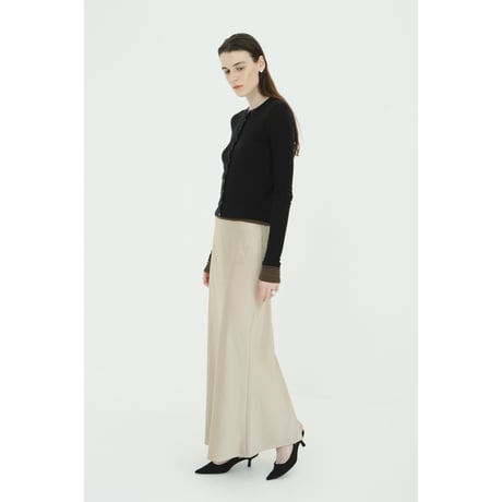 CLANE クラネ “SATIN STRAIGHT MAXI SKIRT” サテンストレートマキシスカート