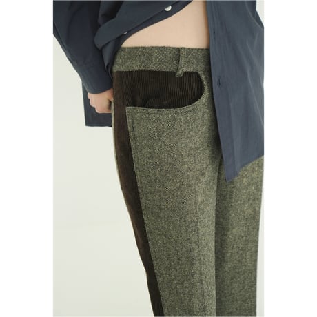 CLANE クラネ “CORDUROY PANEL MELANGE PANTS” コーデュロイパネルメランジパンツ