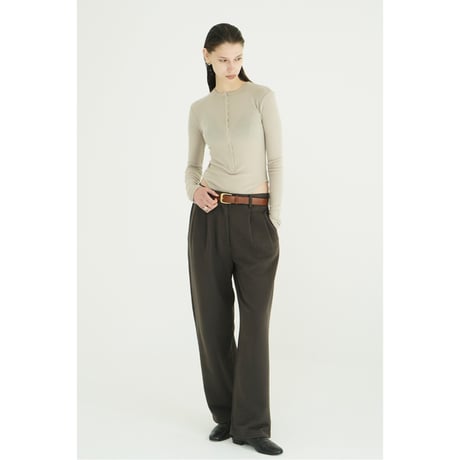 CLANE クラネ “HENLEY NECK BODYSUIT“ ヘンリーネックボディスーツ