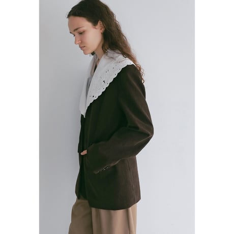 MANOF マノフ “LACE COLLAR CORDUROY JACKET” レースカラーコーデュロイジャケット