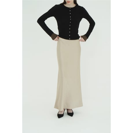 CLANE クラネ “SATIN STRAIGHT MAXI SKIRT” サテンストレートマキシスカート