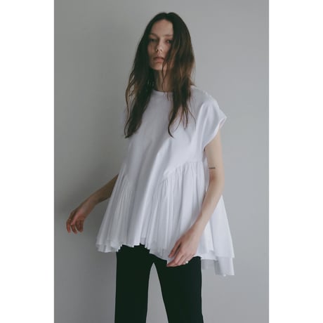 MANOF マノフ “DOCKING PEPLUM CUT TOPS” ドッキングペプラムカットトップス