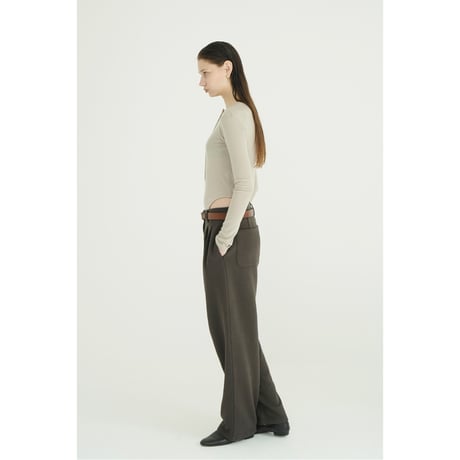 CLANE クラネ “HENLEY NECK BODYSUIT“ ヘンリーネックボディスーツ
