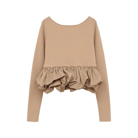 CLANE クラネ “W BALLOON SHORT KNIT TOPS” ダブルバルーンショートニットトップス