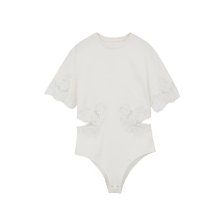 CLANE クラネ “SIDE LACE CUT OUT BODYSUITS” サイドレースカットアウトボディスーツ