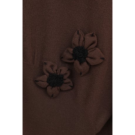 CLANE クラネ “FLOWER MOTIF KNIT CARDIGAN” フラワーモチーフニットカーディガン