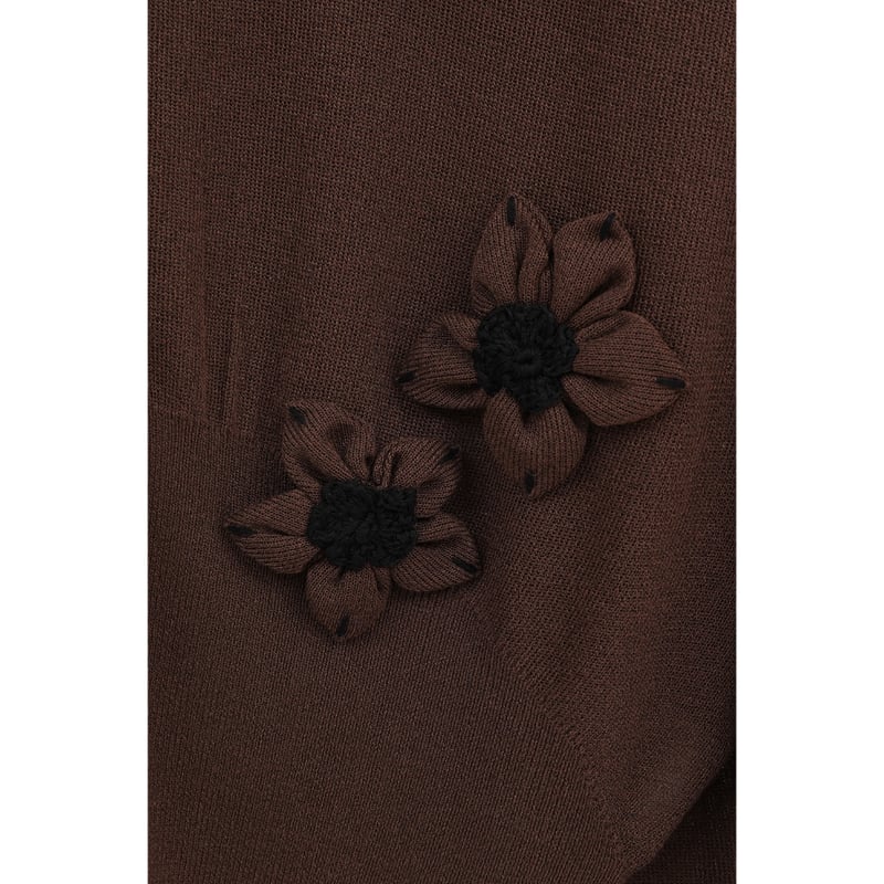 CLANE クラネ “FLOWER MOTIF KNIT CARDIGAN” フラワーモチーフ