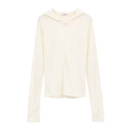 CLAANE クラネ “HALF ZIP WOOL HOODED TOPS” ハーフジップウールフーディートップス
