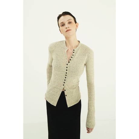 CLANE クラネ “BUTTON DETAIL CUT TOPS” ボタンディティールカットトップス