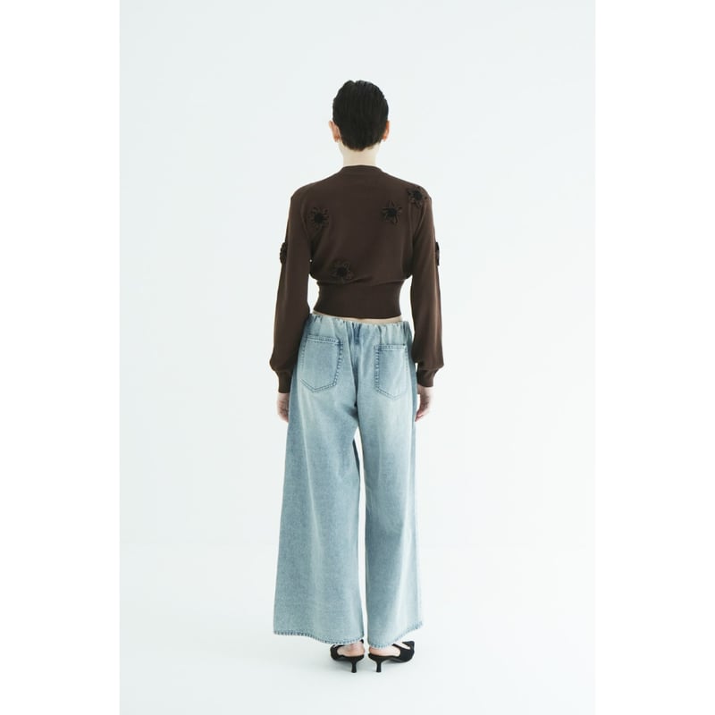 CLANE クラネ “FLOWER MOTIF KNIT CARDIGAN” フラワーモチーフ