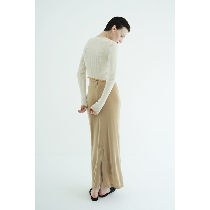 CLANE クラネ “CONTRAST TRIM SHEER KNIT CARDIGAN” コ