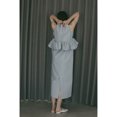 MANOF マノフ “BALLOON PEPLUM ONE PIECE” バルーンペプラムワンピース