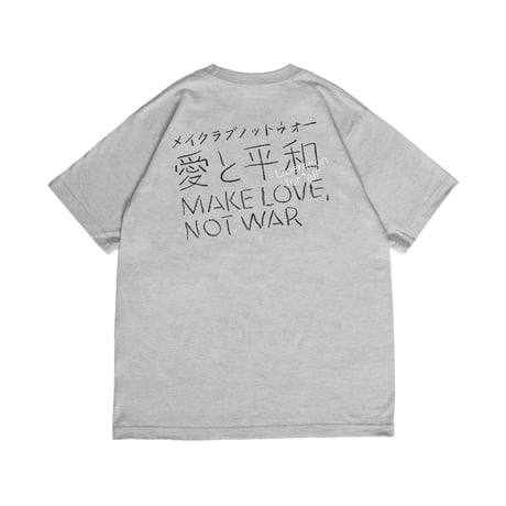 愛と平和 handwriting Tee / Gray