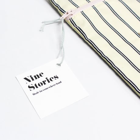 ブックポーチ / NINE STORIES BOOKPOUCH STRIPE YL×BK