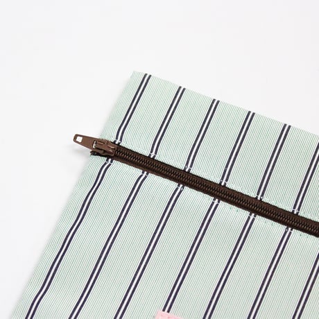 ブックポーチ / NINE STORIES BOOKPOUCH STRIPE GR×BK