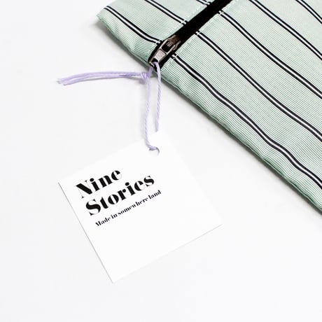 ブックポーチ / NINE STORIES BOOKPOUCH STRIPE GR×BK