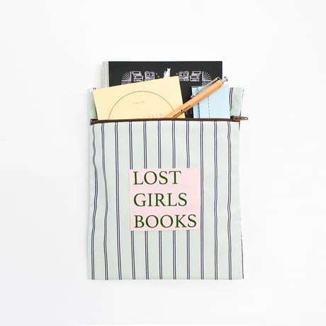 ブックポーチ / NINE STORIES BOOKPOUCH STRIPE GR×BK