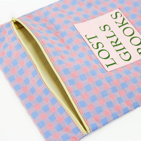 ブックポーチ / NINE STORIES BOOKPOUCH CHECK PK×BL