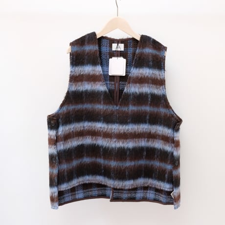 【siro de labonte シロ】チェックシャギーデザインベスト<R643109>