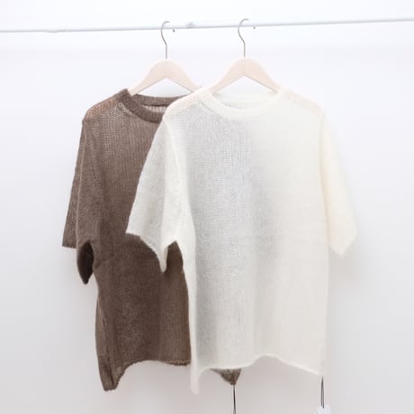 【HER.】モヘアハーフスリーブプルオーバ<7063504>