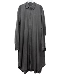 新 墨染コットンロングドロップシャツ