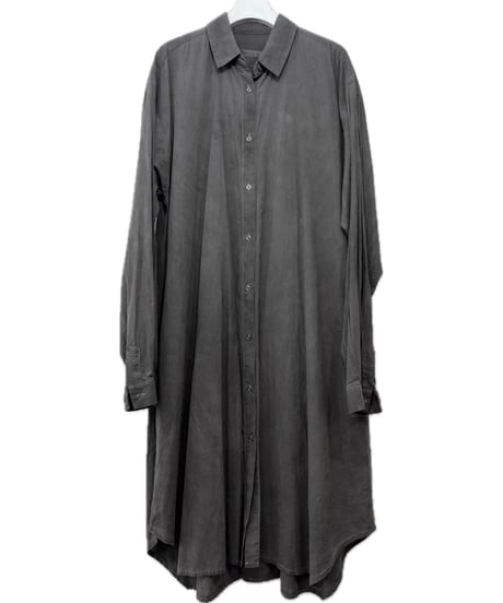 新 墨染コットンロングドロップシャツ