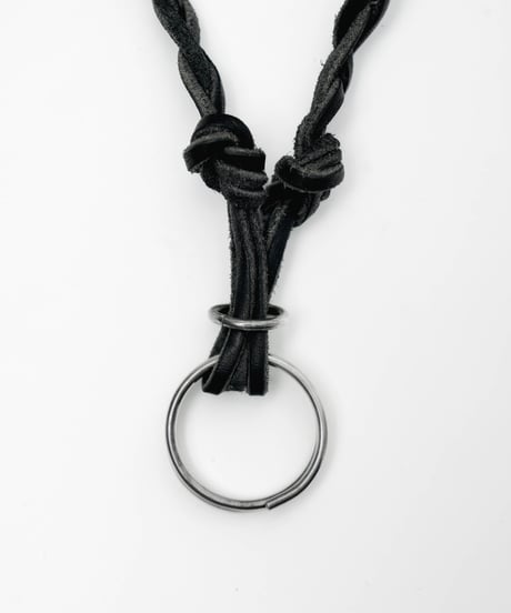 GUIDI LEATHER BRAID KEYRING