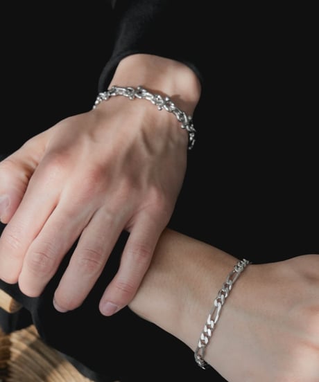 ITALIAN SILVER FIGARO CHAIN BRACELET