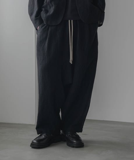 SHRINK WOOL LINEN ARTISAN SAROUEL PANTS