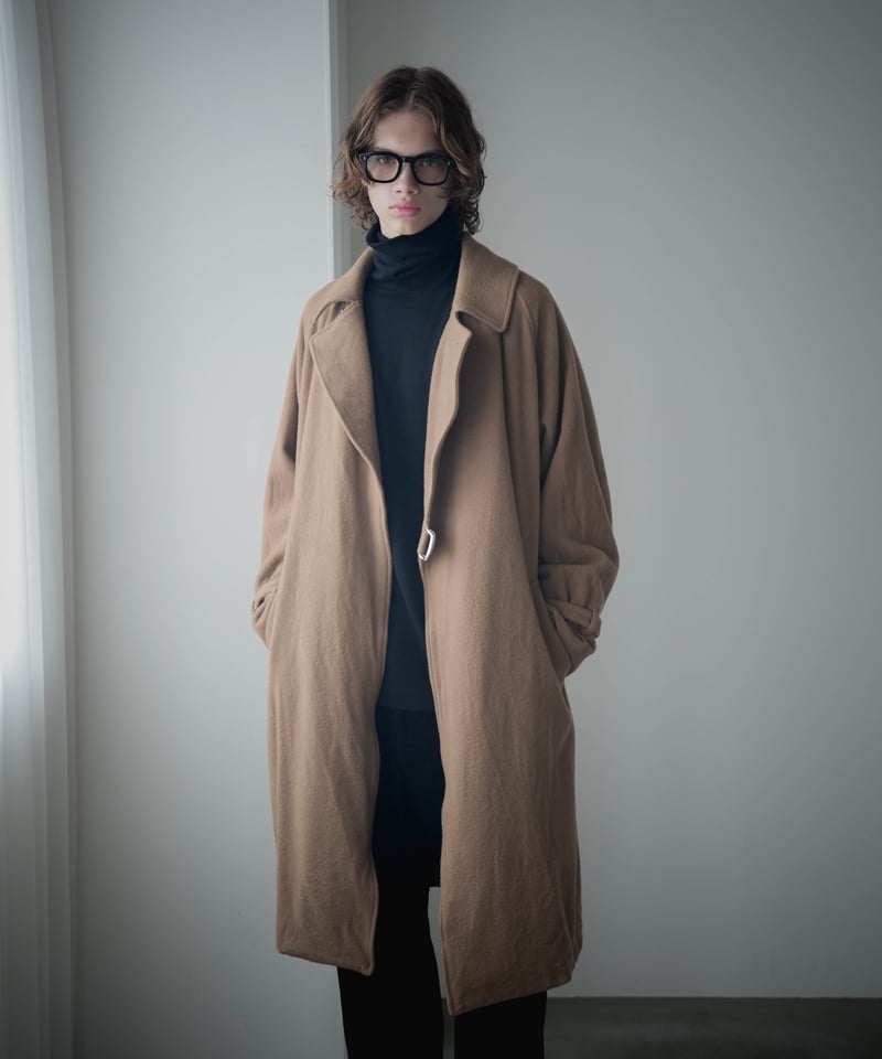 Super140's Jackal SHRINK WOOL TIELOCKEN COAT |