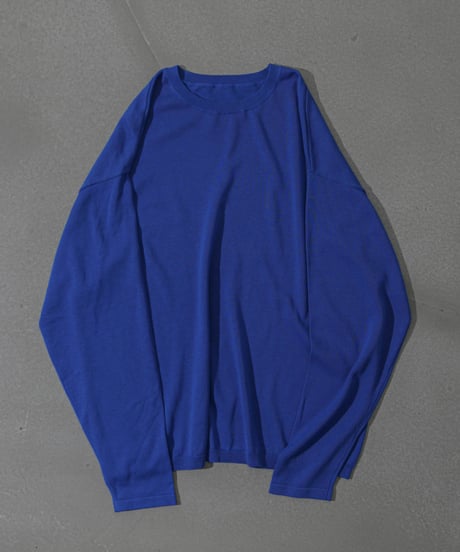 LUXURY MATERIAL SILK COTTON KNIT L/S TEE