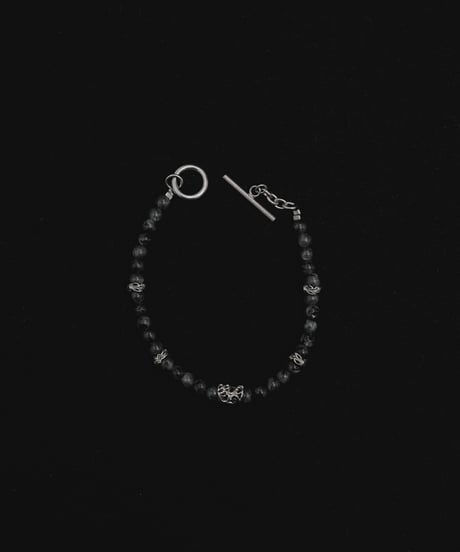 SILVER × STONE BEADS BRACELET