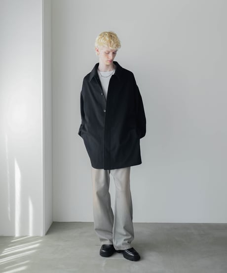 LUXURY MATERIAL Super180's BISHU WOOL COCOON COAT