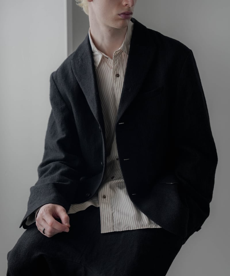 SHRINK WOOL LINEN ARTISAN JACKET | CTHY