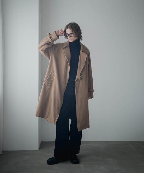Super140's Jackal SHRINK WOOL TIELOCKEN COAT