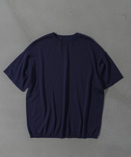 LUXURY MATERIAL SILK COTTON KNIT H/S TEE
