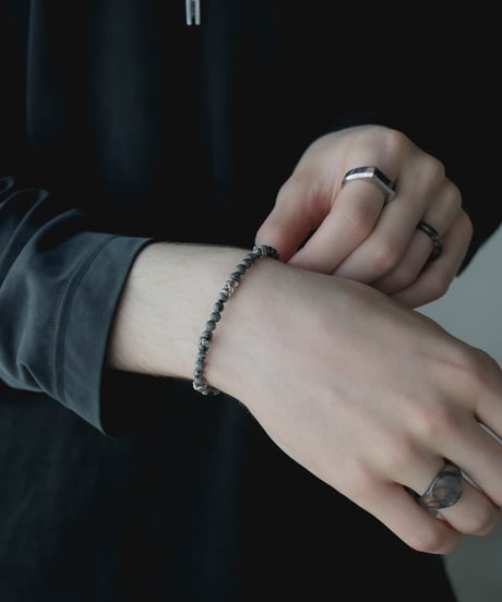 SILVER × STONE BEADS BRACELET