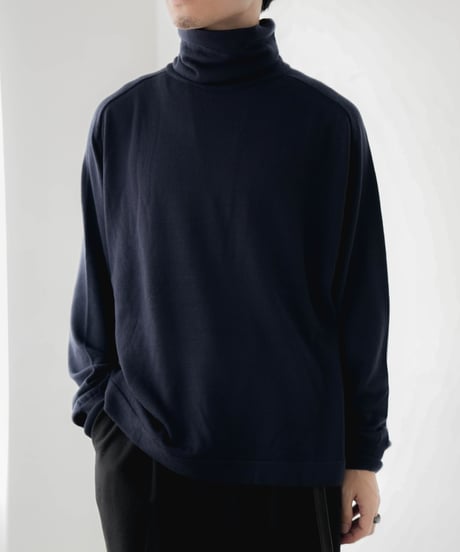 LUXURY MATERIAL Super160's / 140's BISHU WOOL TURTLENECK KNIT