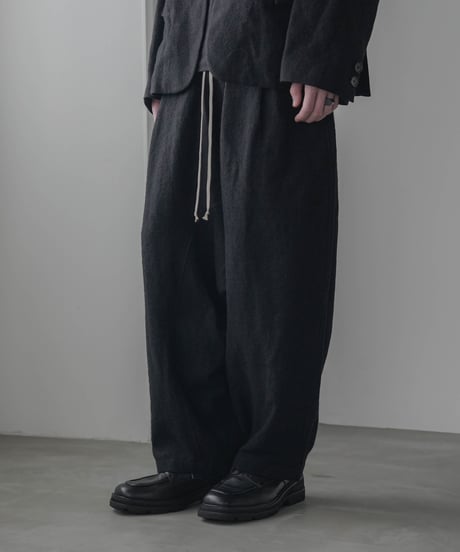 SHRINK WOOL LINEN ARTISAN SAROUEL PANTS