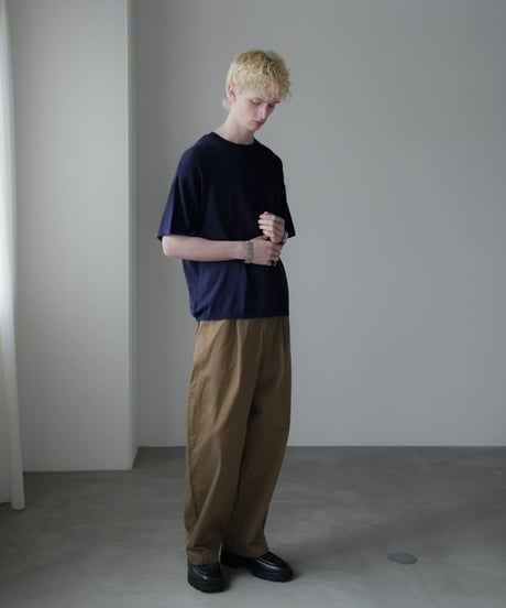 LUXURY MATERIAL SILK COTTON KNIT H/S TEE