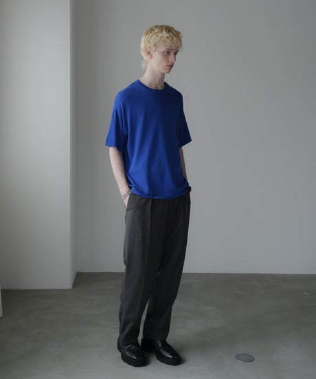 LUXURY MATERIAL SILK COTTON KNIT H/S TEE