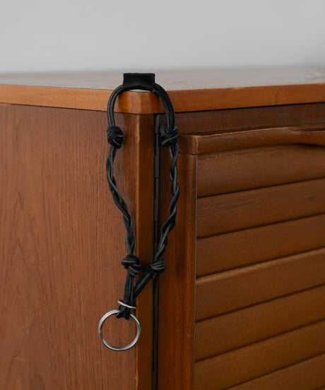 GUIDI LEATHER BRAID KEYRING