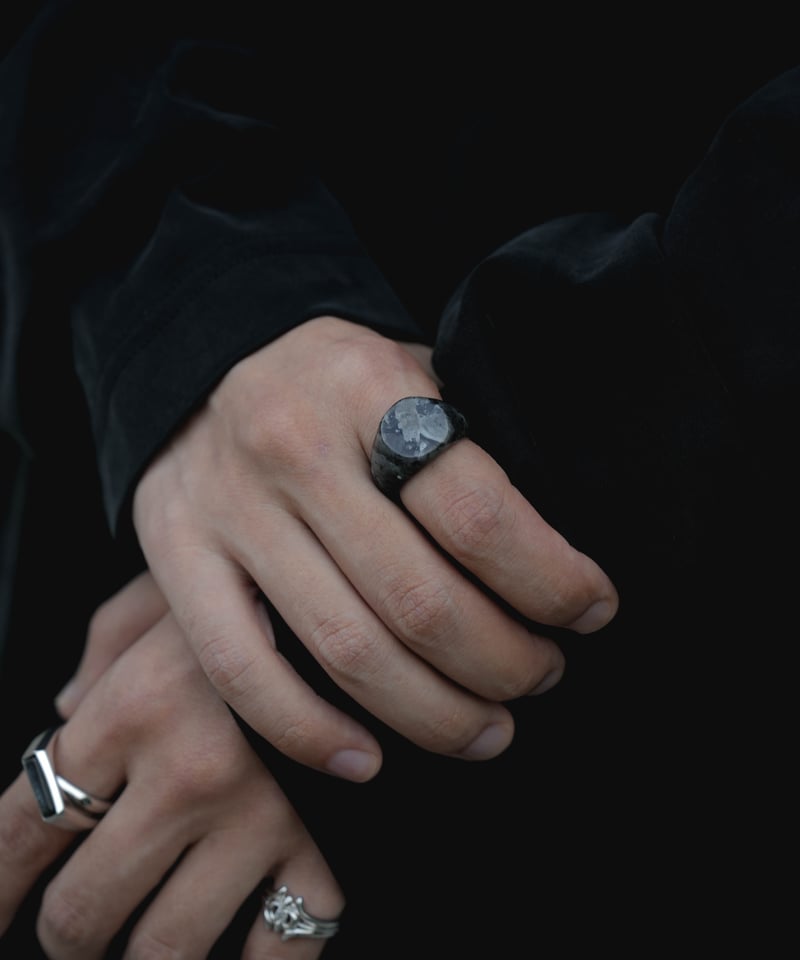 CTHY ストーンリング　19号　ブラックオニキス FOLIE ALL STONE RING “SIGNET” | CTHY