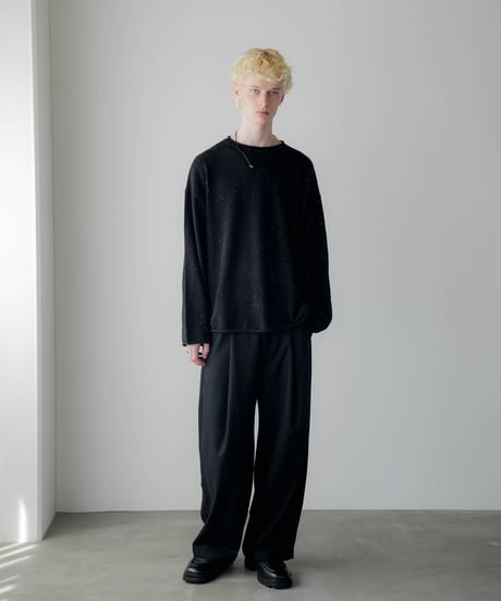 COLOR NEP YARN WOOL ROLL KNIT