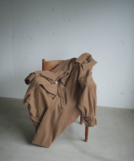 Super140's Jackal SHRINK WOOL TIELOCKEN COAT