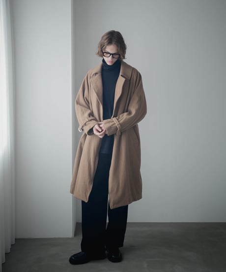 Super140's Jackal SHRINK WOOL TIELOCKEN COAT
