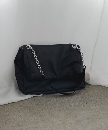 LUXURY MATERIAL LIMONTA NYLON PADED CHAIN BAG