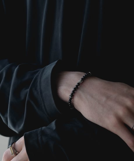SILVER × STONE BEADS BRACELET