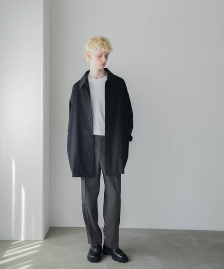 LUXURY MATERIAL Super180's BISHU WOOL COCOON COAT