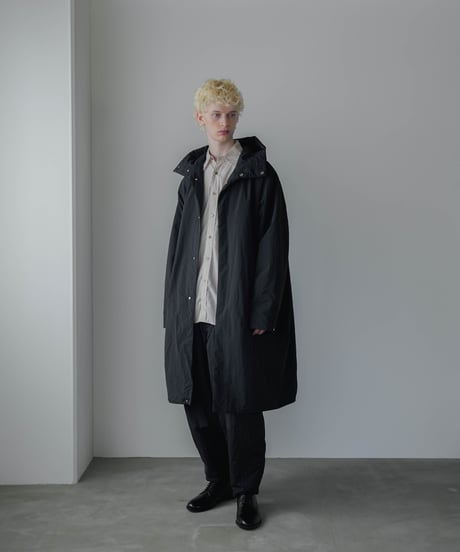 PADDED NYLON HOODED COAT